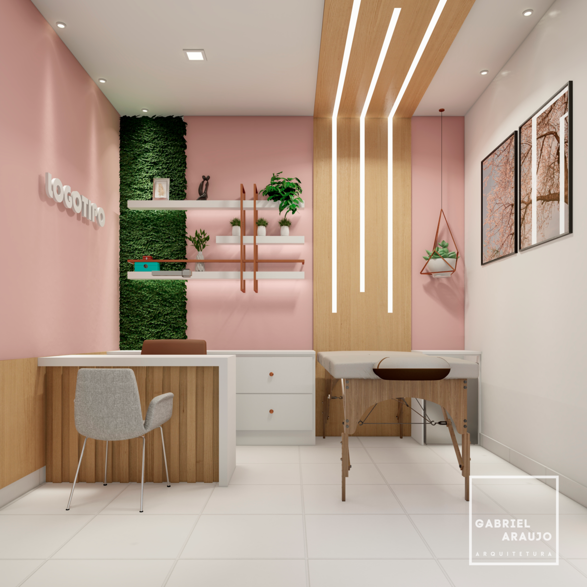 como decorar sala de estética pequena