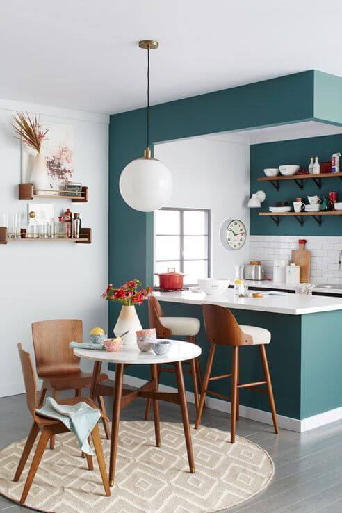 sala e cozinha integrada simples