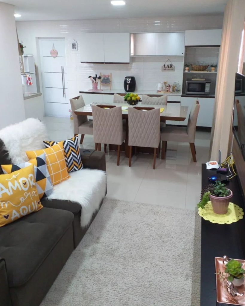 bancada sala e cozinha simples