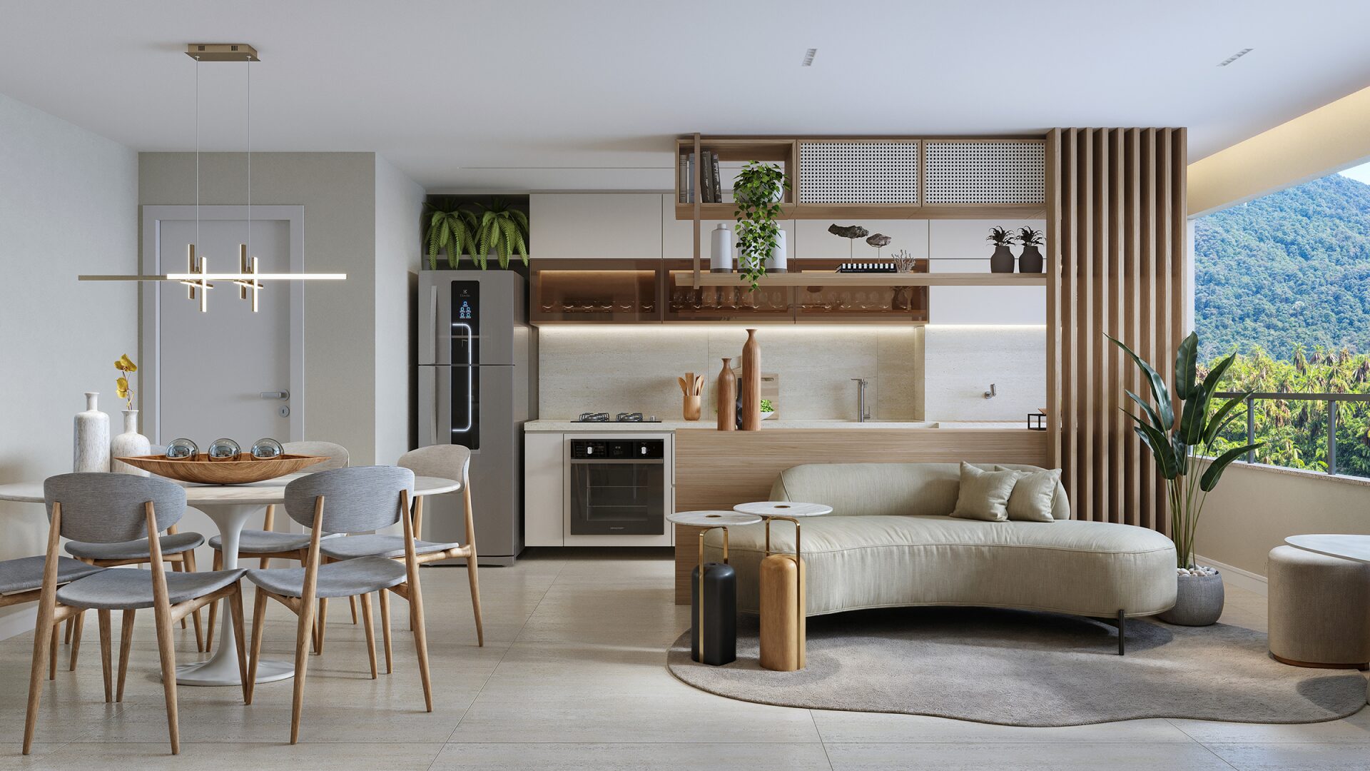 Sala E Cozinha Integradas