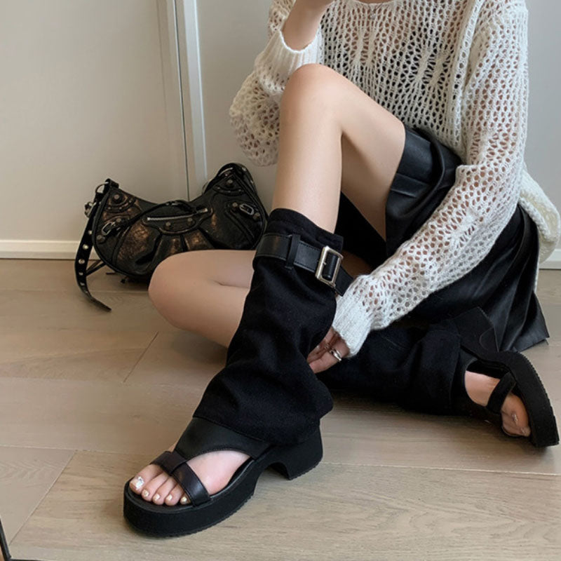 sandália bota elegante