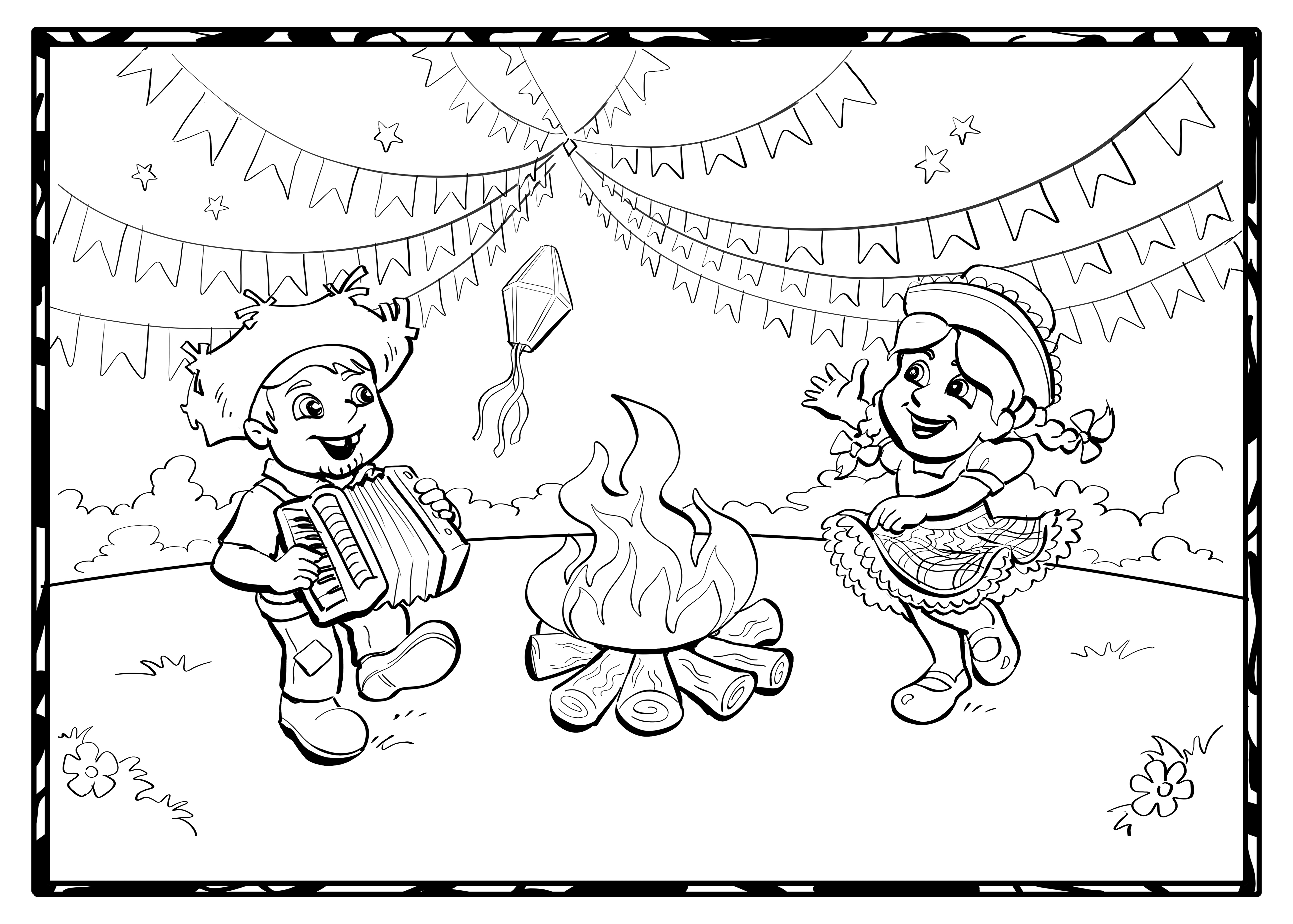 são joão para colorir