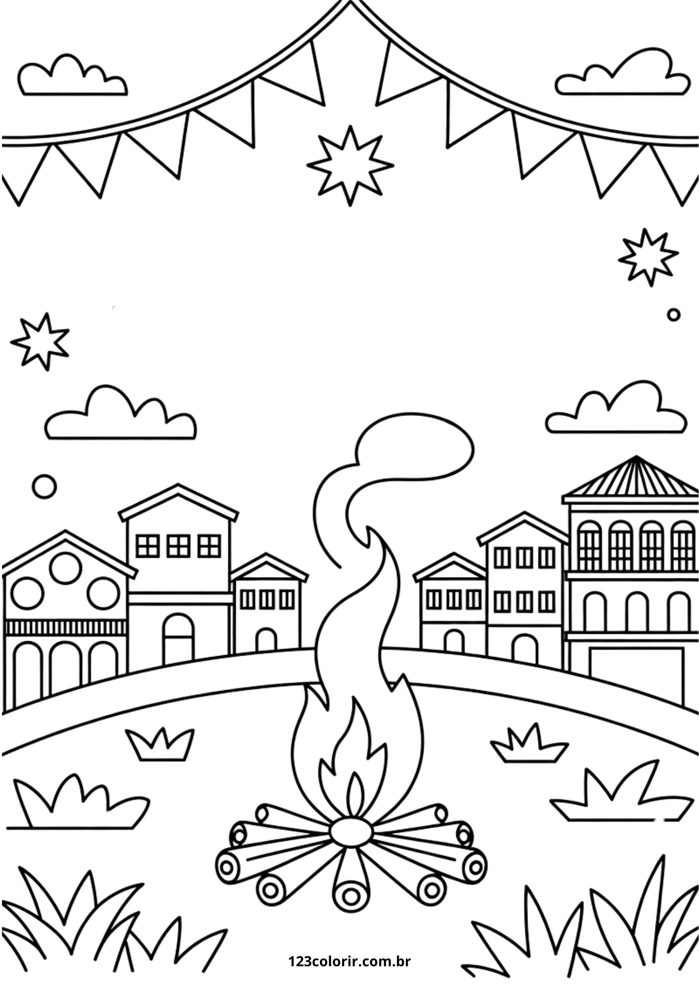 melhores desenhos de são joão para colorir online