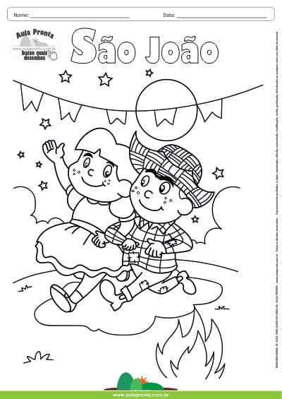 melhores desenhos de são joão para colorir online