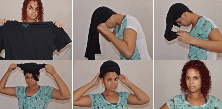 Secar Cabelo Com Camiseta