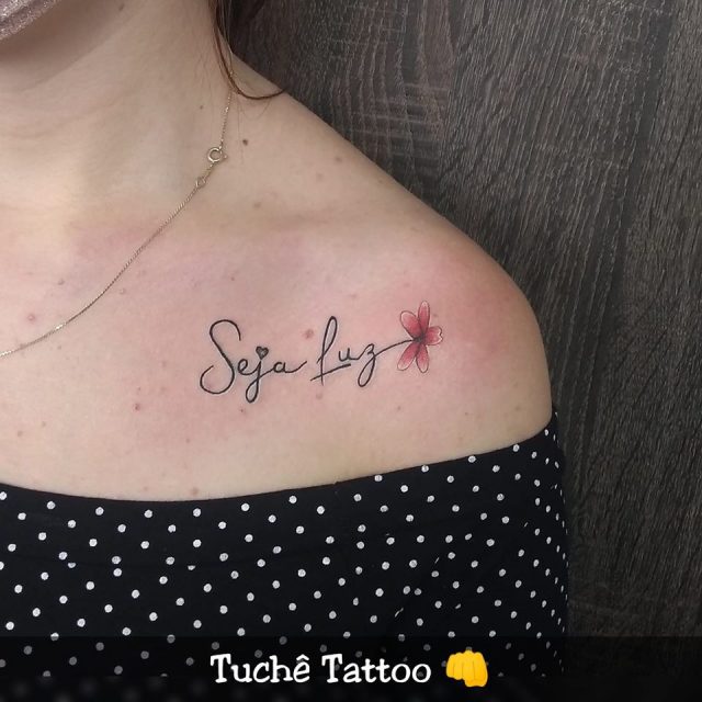 tatuagem seja luz com estrela