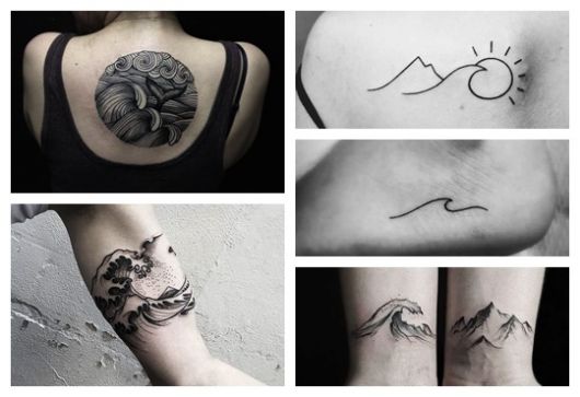 Tatuagem de Onda Minimalista: Ideias e Significados