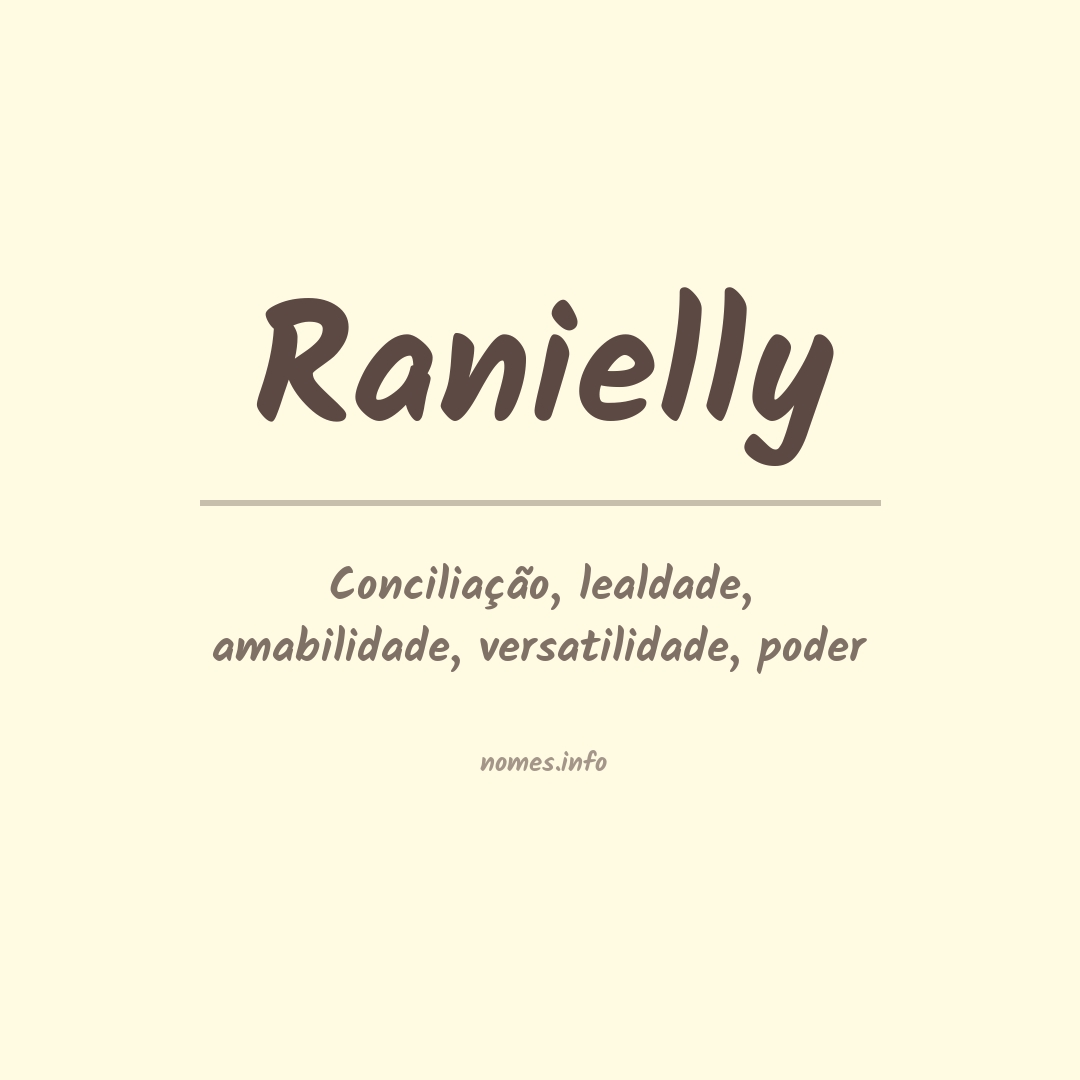Significado Do Nome Ranielly