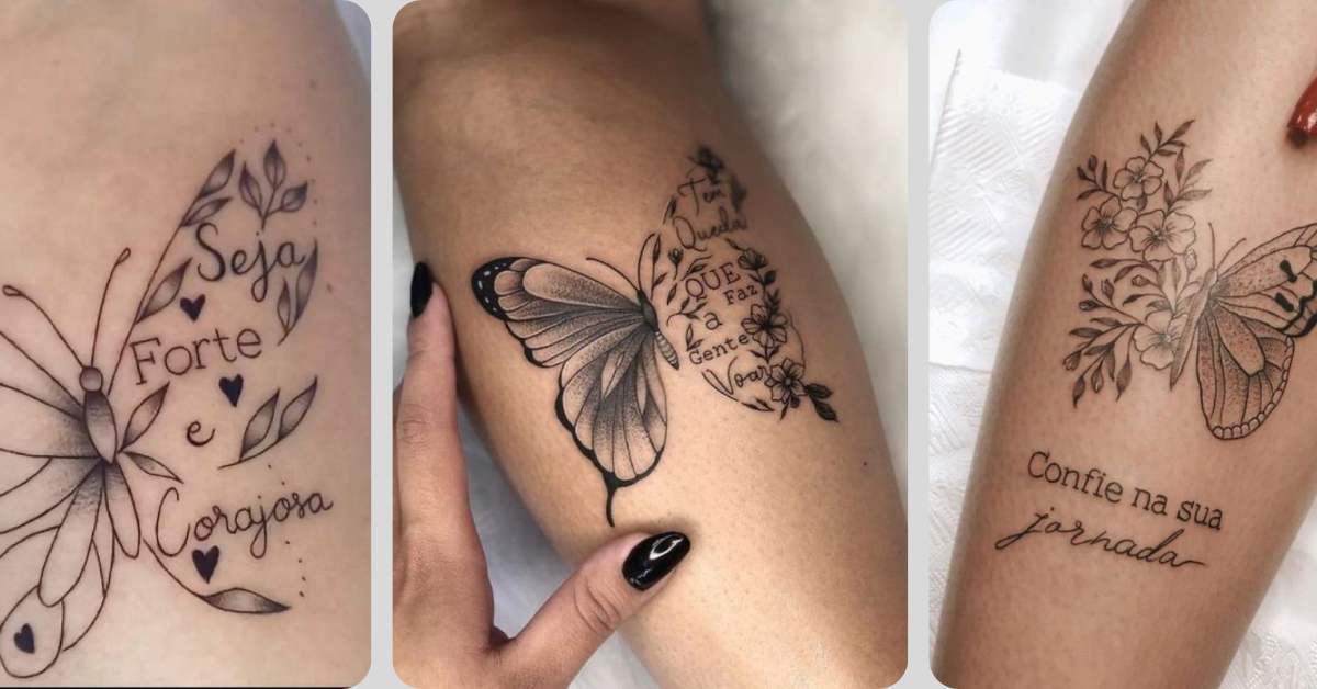 tattoo borboleta estilo realista