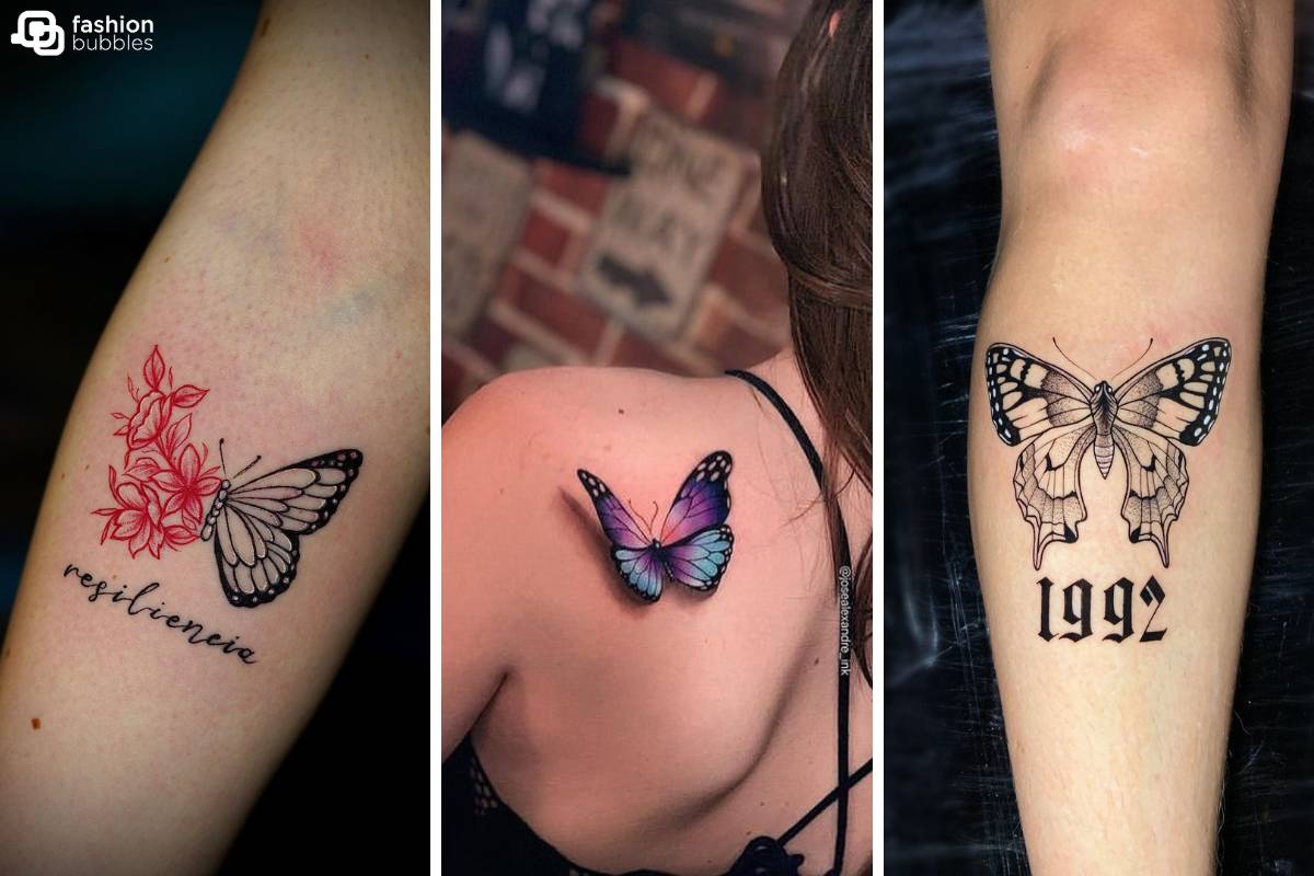 significado tattoo borboleta colorida