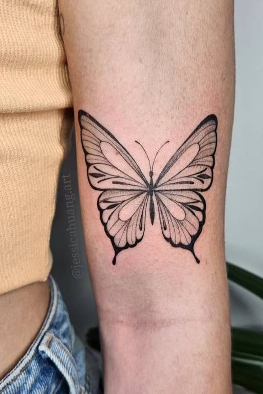 significado tattoo borboleta preta