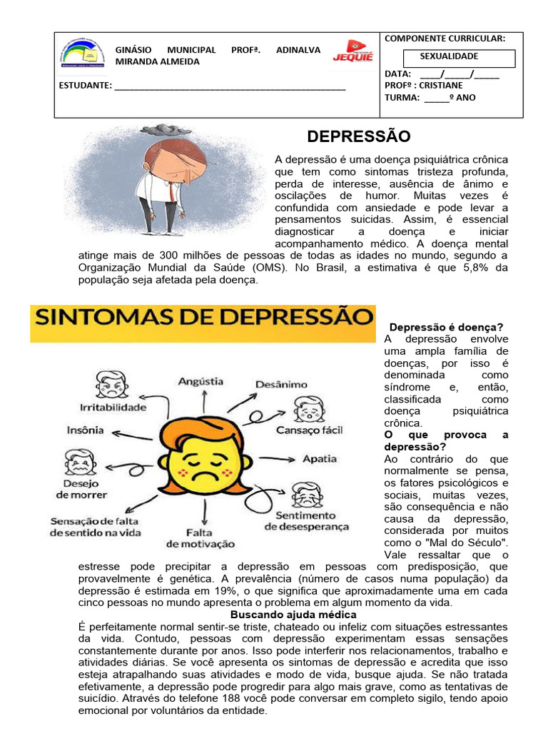 Sintomas De Depressão Profunda