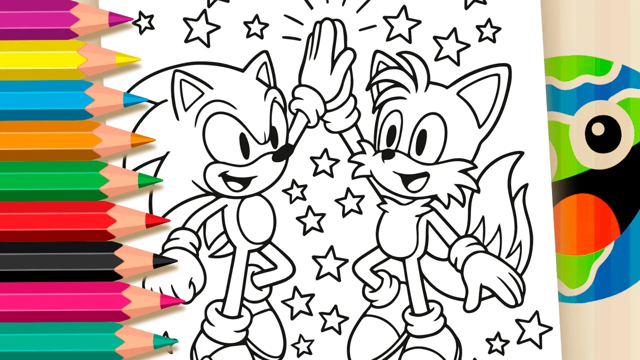 Atividades com desenhos do Sonic