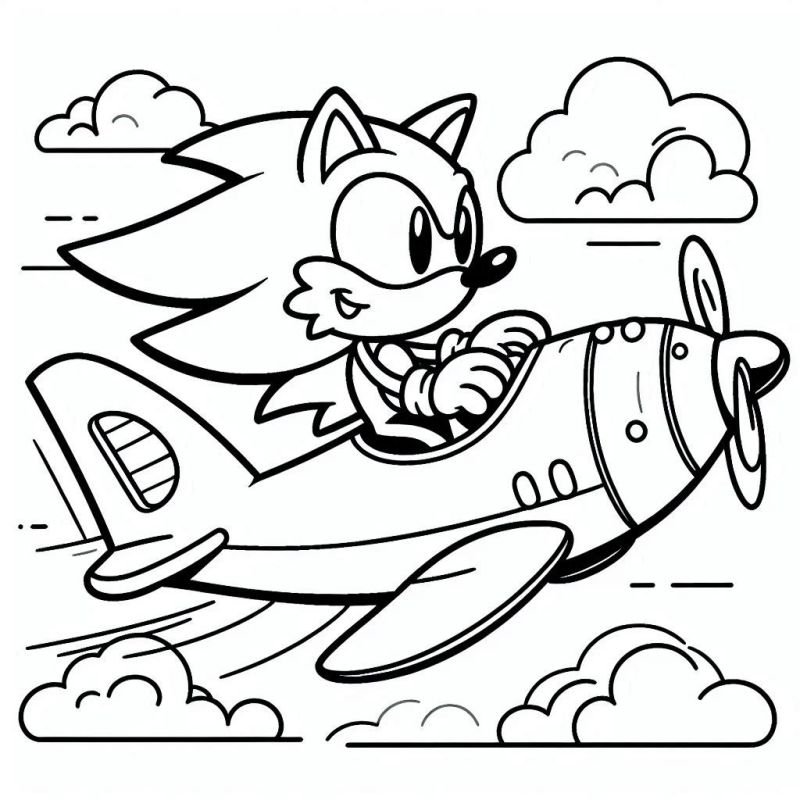 Páginas para colorir Sonic