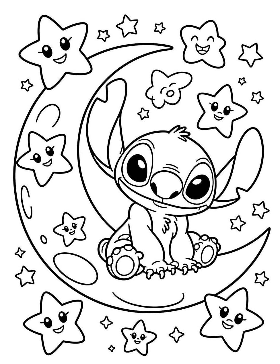 stitch para colorir pdf