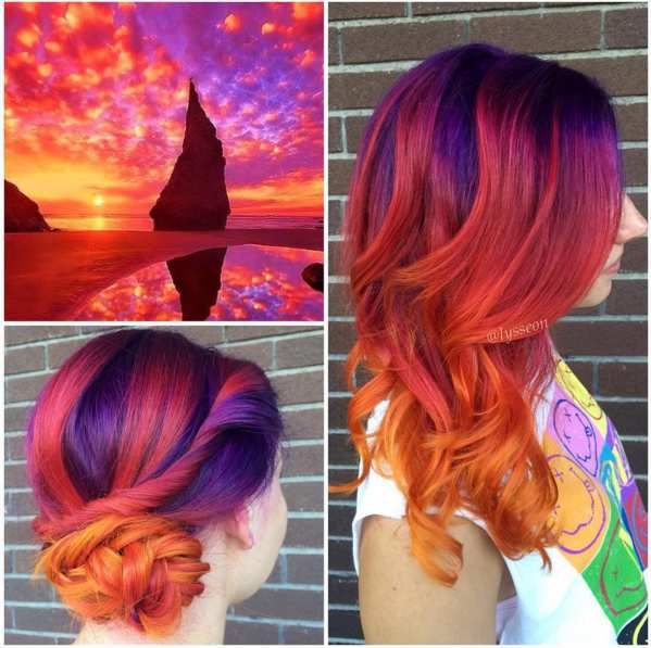 Sunset Hair Pastel: Delicadeza e Estilo em Tons Suaves