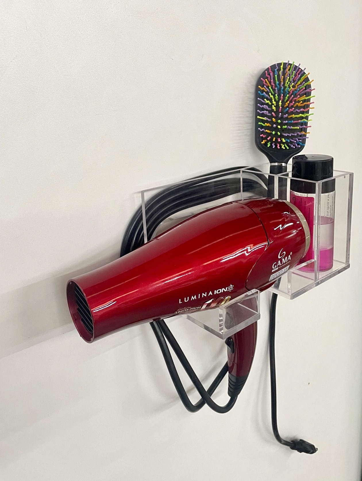 suporte para secador de cabelo sem furar