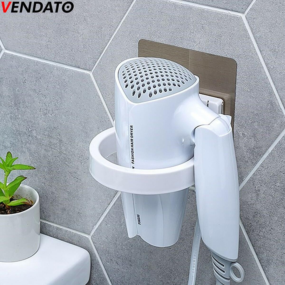 suporte de parede para secador de cabelo