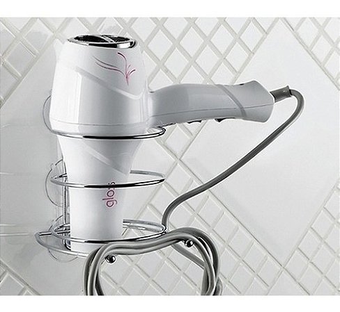 suporte de parede para secador de cabelo