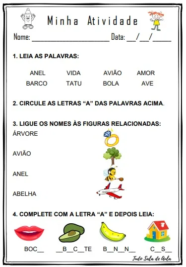 frutas com a letra a
