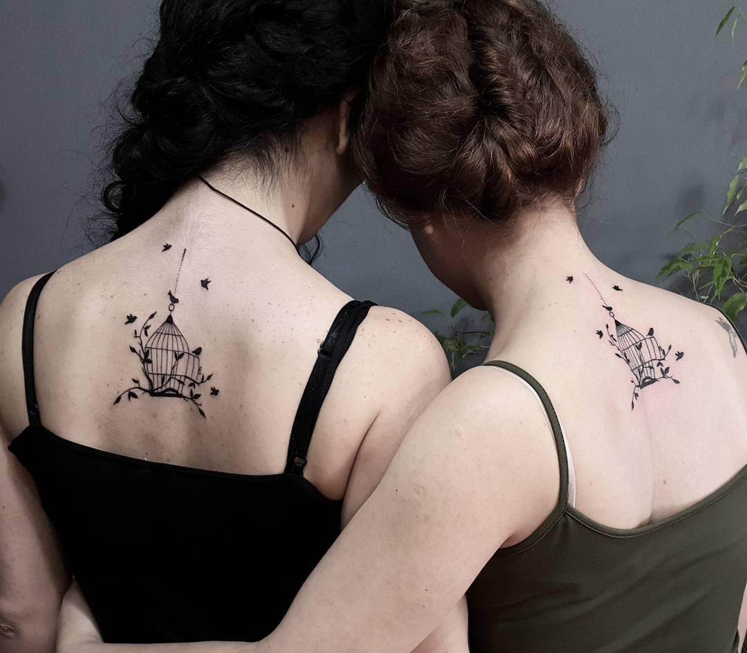 tatuagem de amizade aquarela