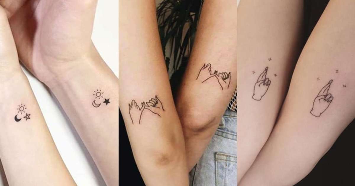 tatuagem de amizade colorida