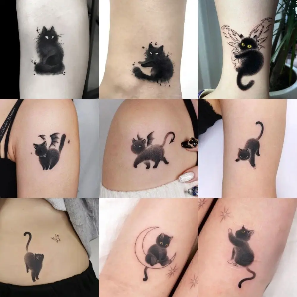 Tattoo Gatinho Contorno