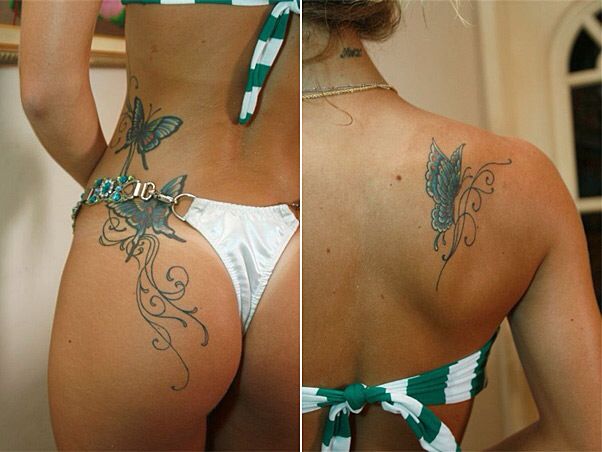 tatuagem no glúteo