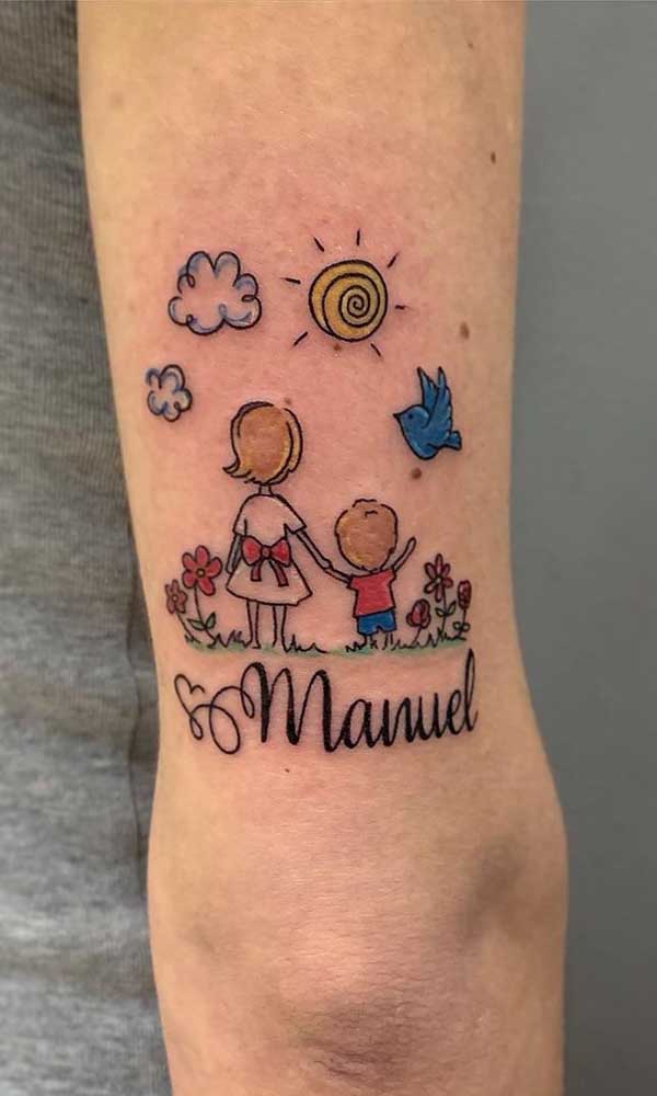 Tatuagem 3 Filhos Masculino