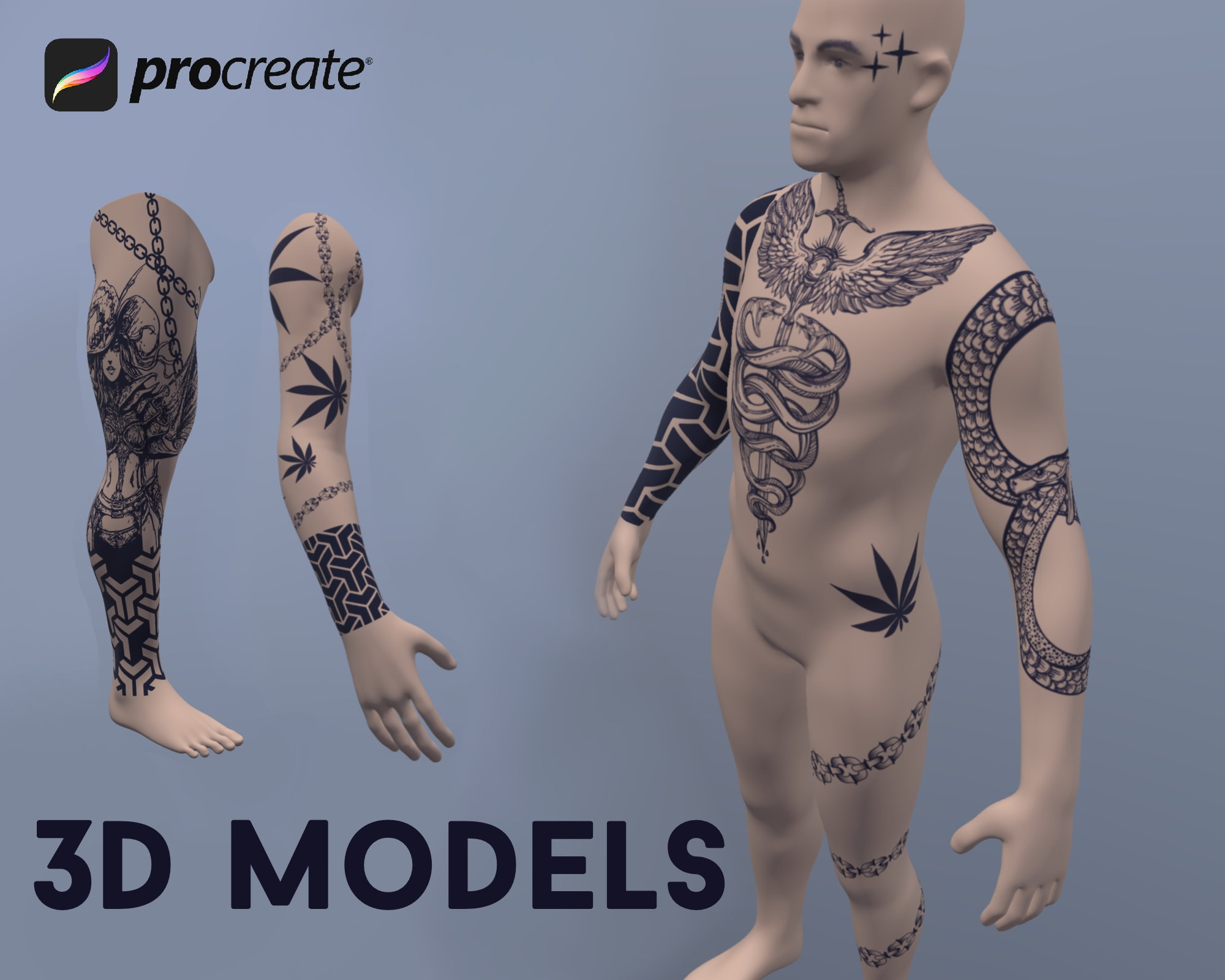 tatuagem 3d em animais