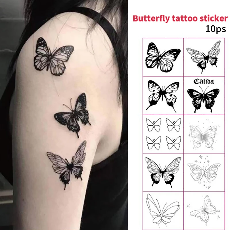 tatuagem borboleta na nuca