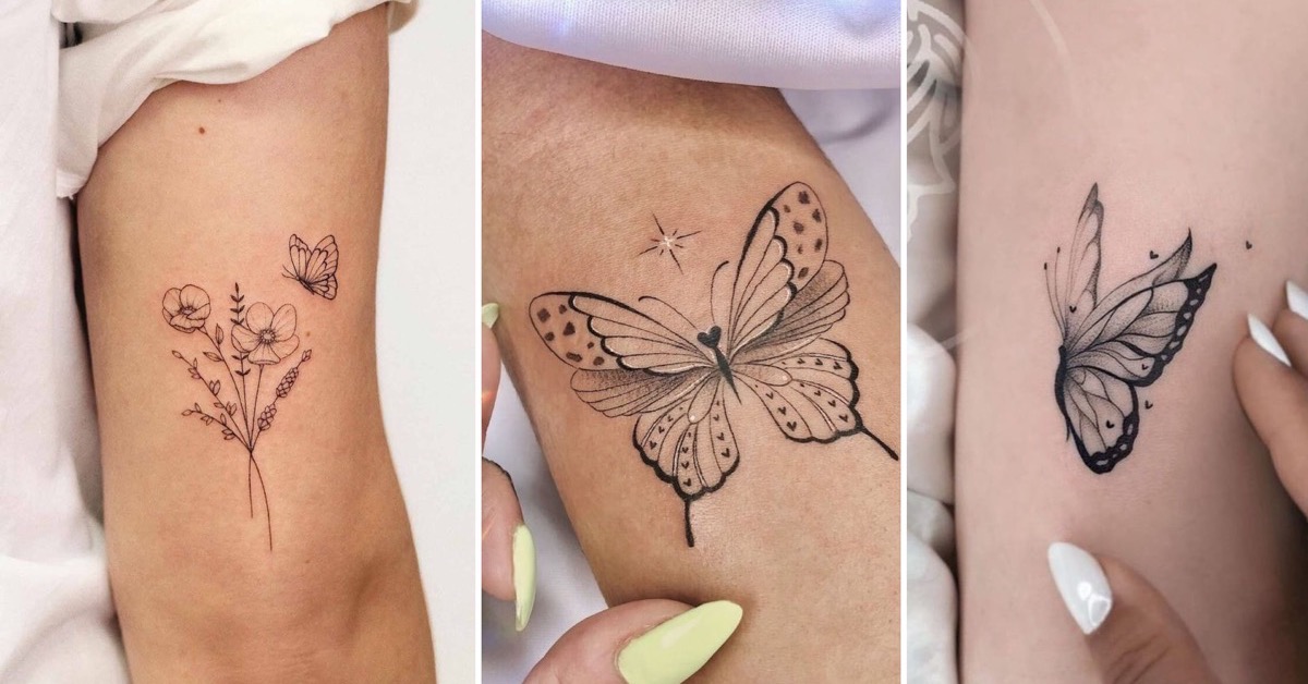 tatuagem borboleta delicada