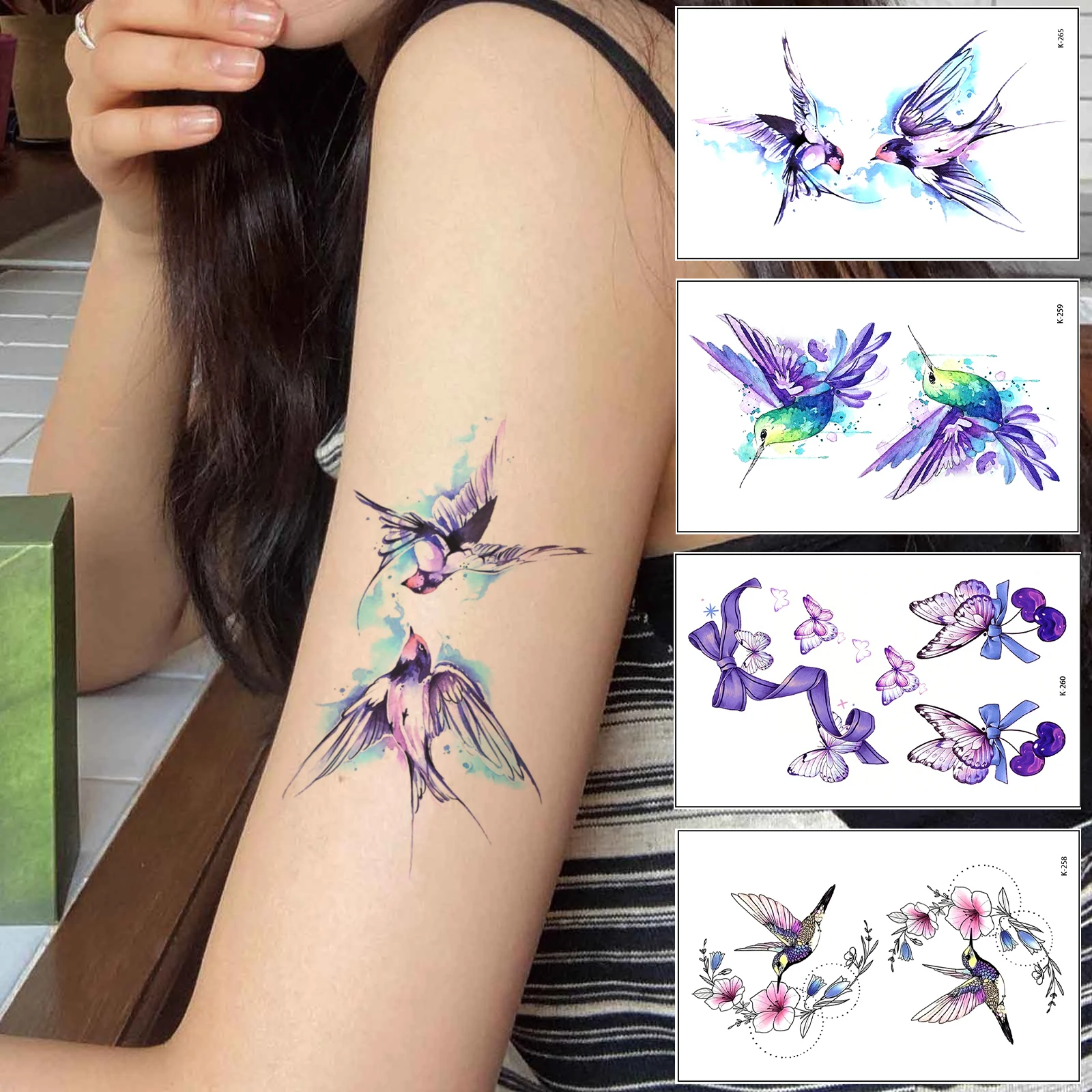 tatuagem borboleta ou beija flor qual escolher