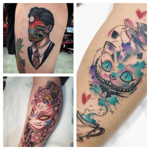 tatuagem colorida feminina