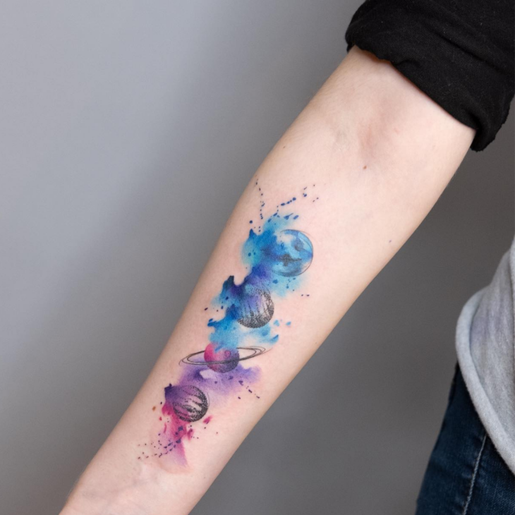 melhores ideias tatuagem colorida feminina delicada