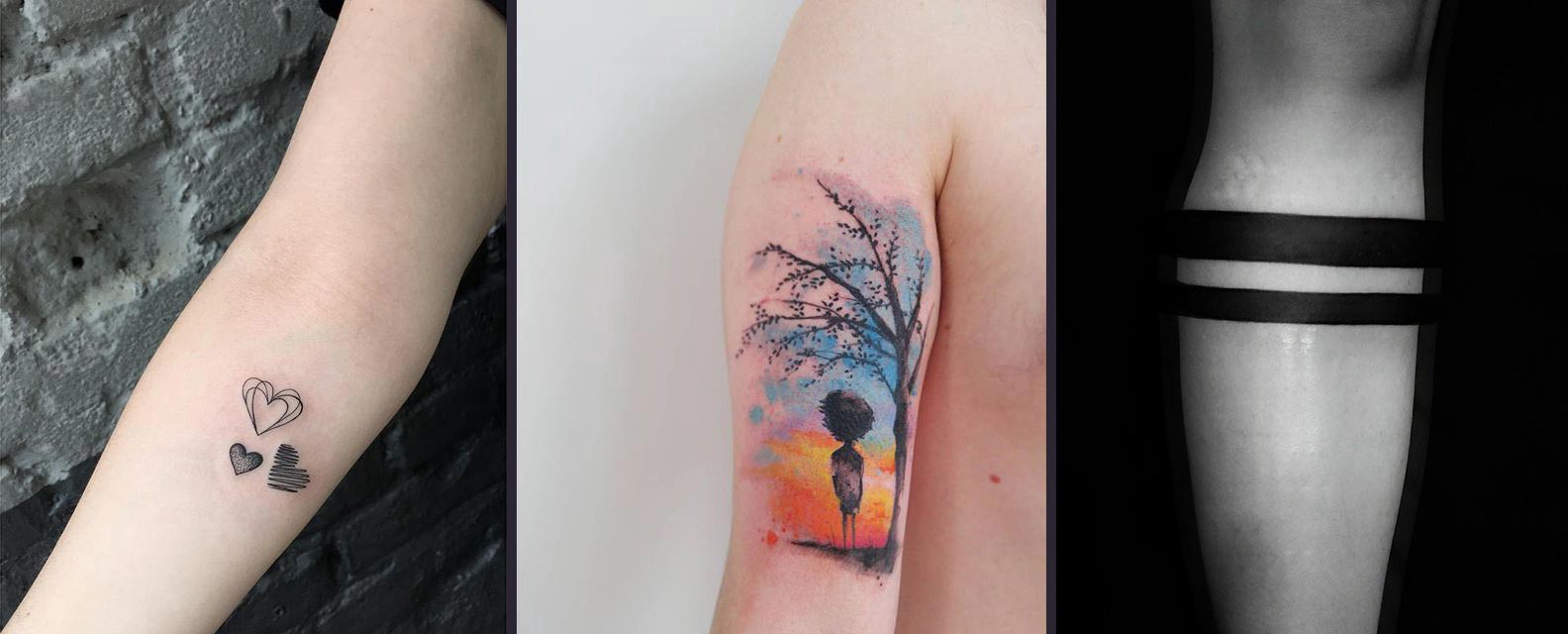 ideias tatuagem fine line patchwork combinando