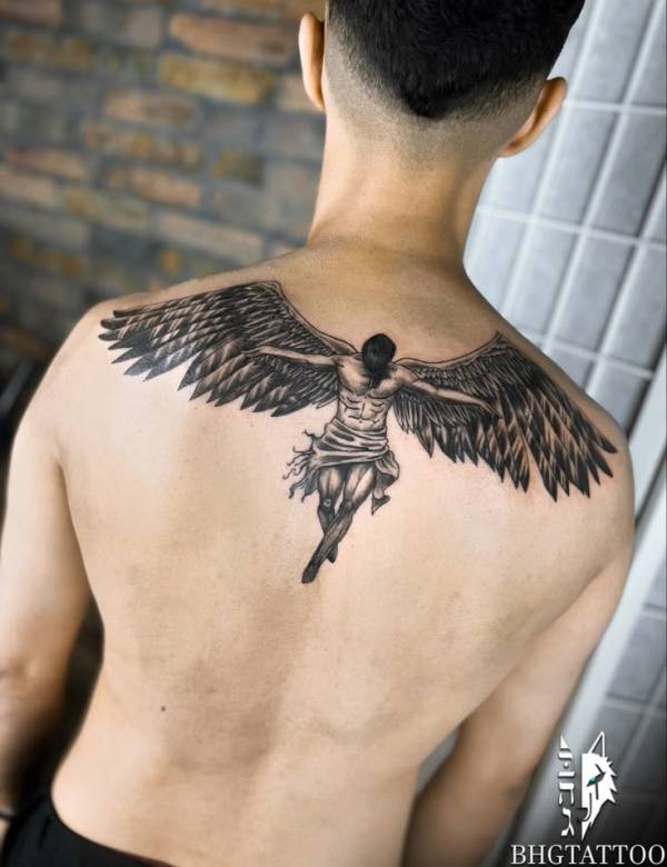 tatuagem oriental costas masculina