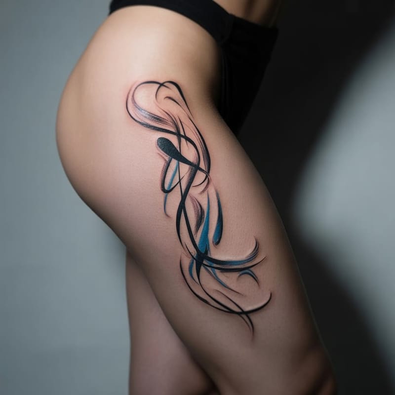 ideias tatuagem feminina coxa lateral