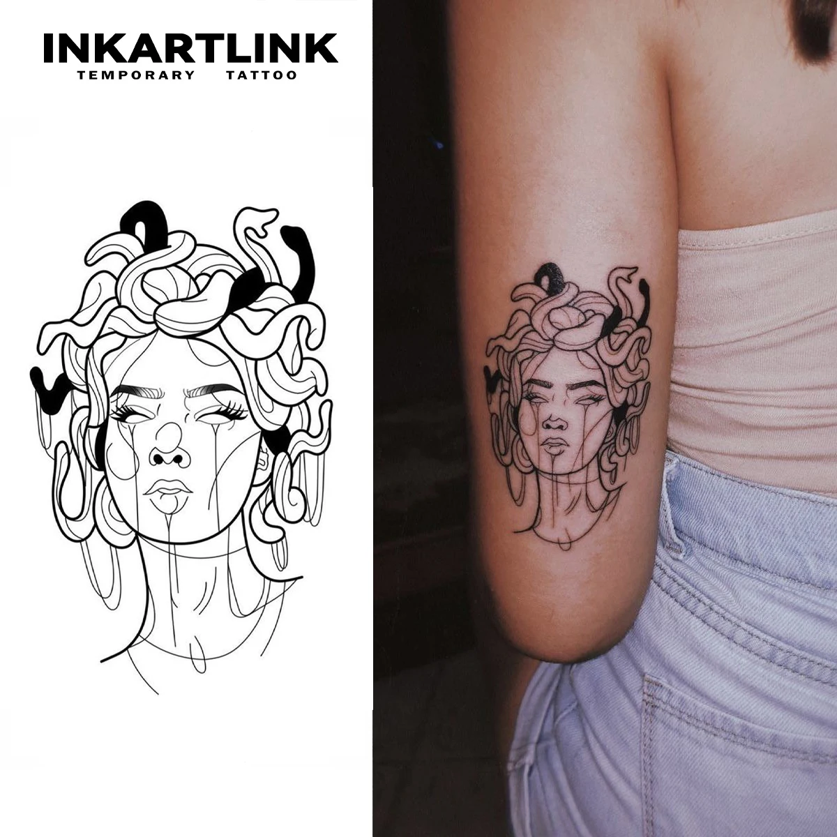 tatuagem medusa estilo realismo