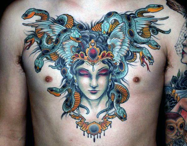 ideias de tatuagem medusa feminina