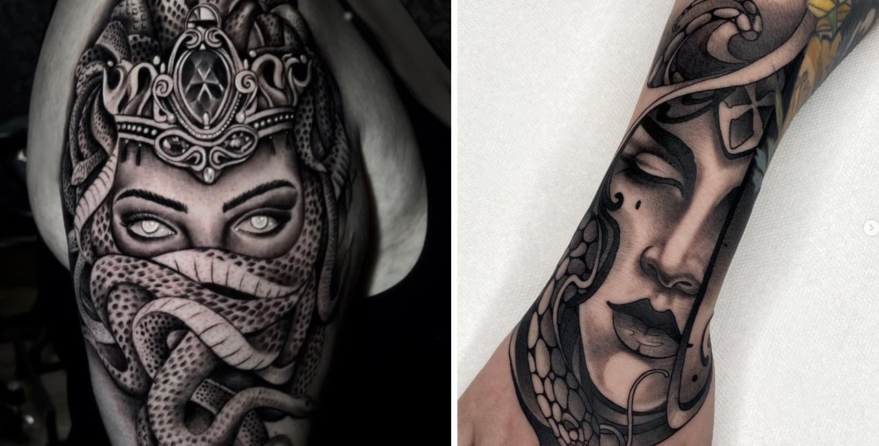 tatuagem medusa vs tatuagem serpente
