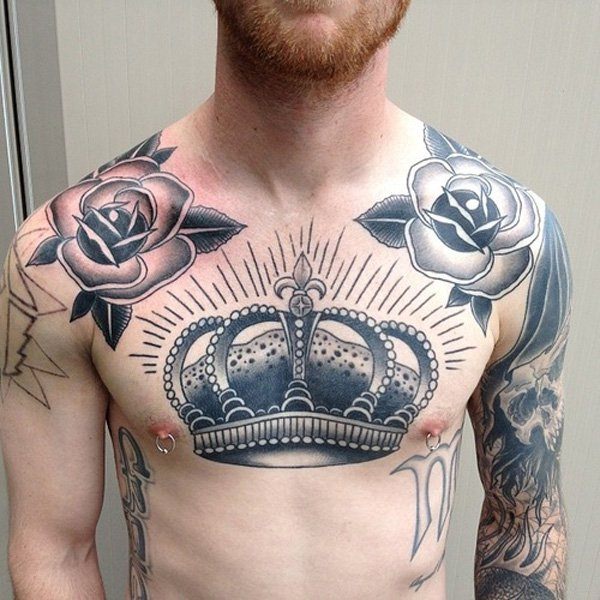 tatuagem de coroa com nome