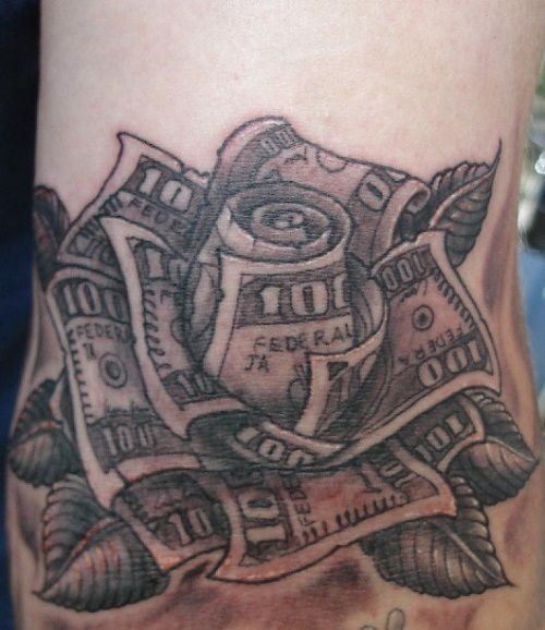 tatuagem de cifrão