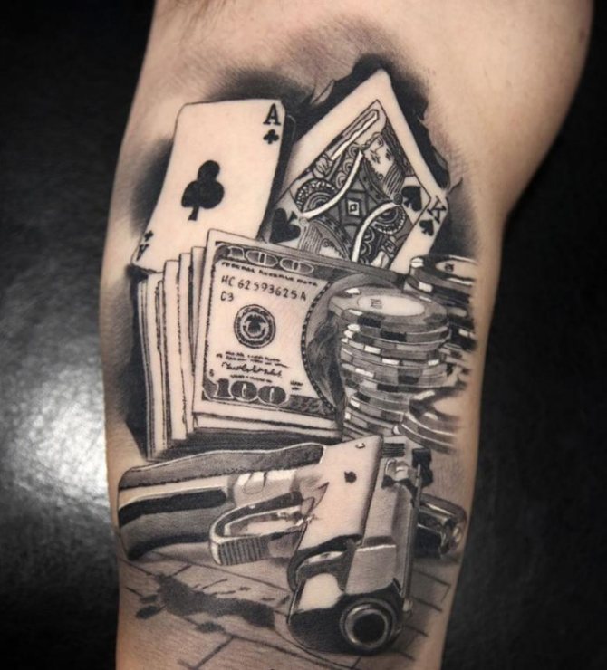 tatuagem de dinheiro no dedo