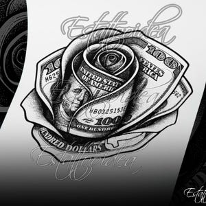 tatuagem de dinheiro old school