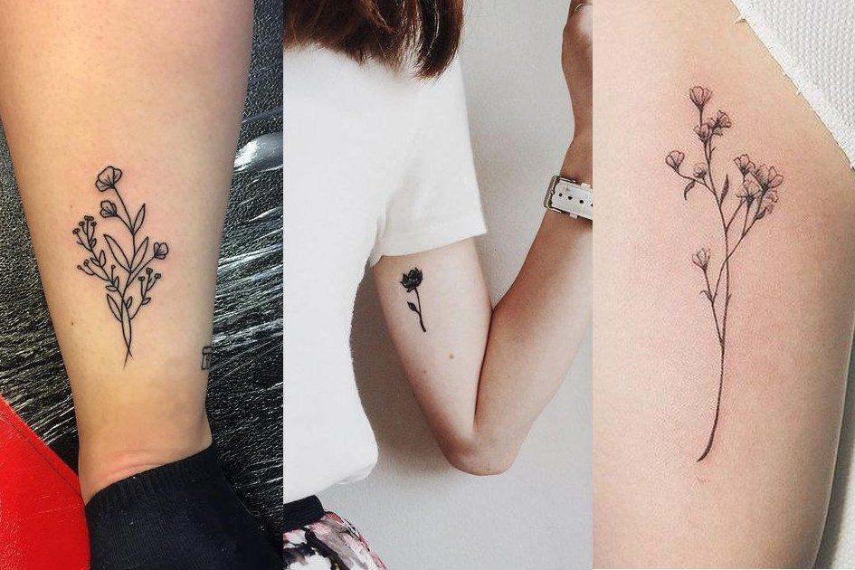 tatuagem de flor pequena
