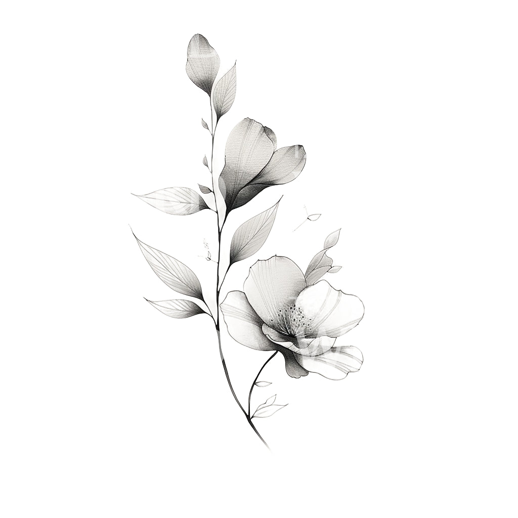 tatuagem de flor na costela