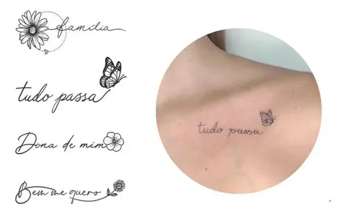 tatuagem de palavras