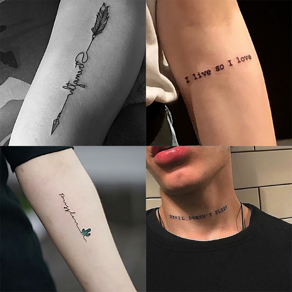 tatuagem com letras