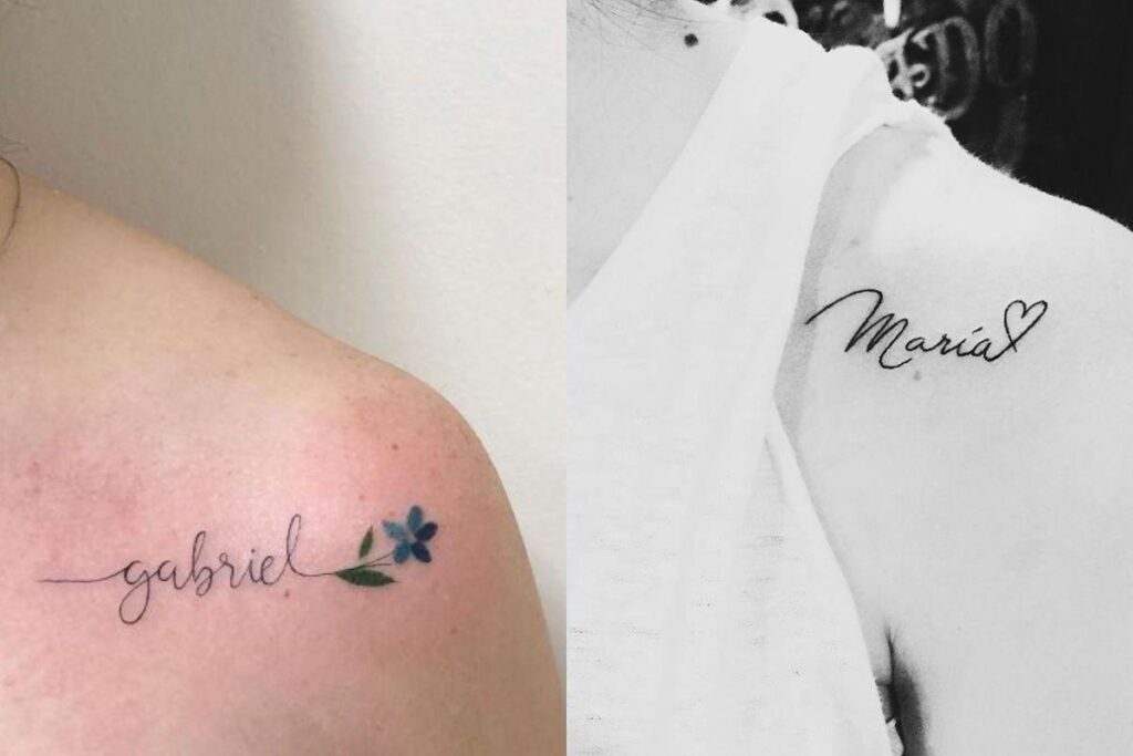 tatuagem com nome do filho